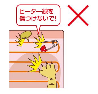 暖房器具を安全にお使いいただくためにに関するイラスト